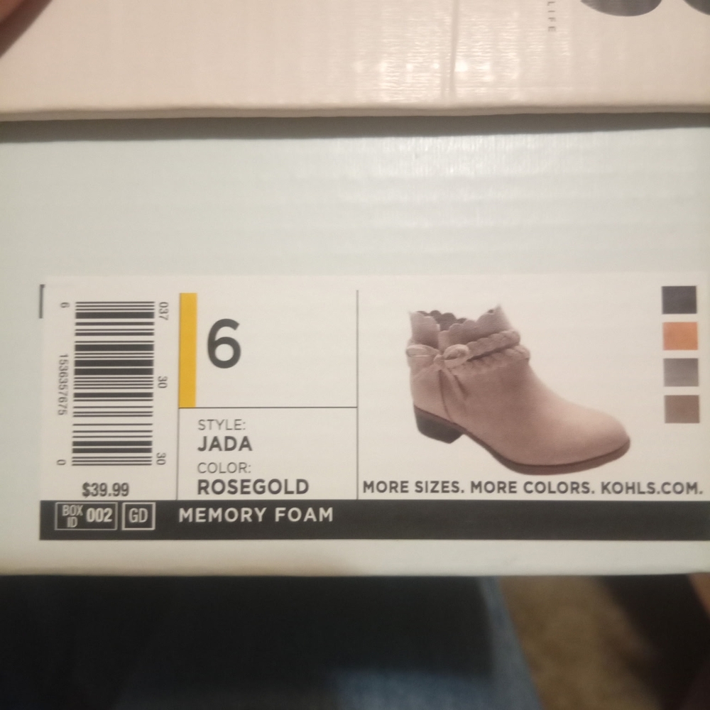 Rose Gold Ankle Boots with Bow Detail